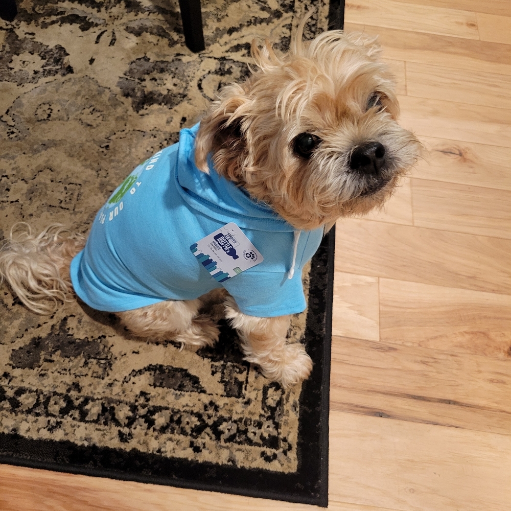 💙Host Pick!💙🐕 "Be Kind To The Planet, Dammit" Dog Hoodie L